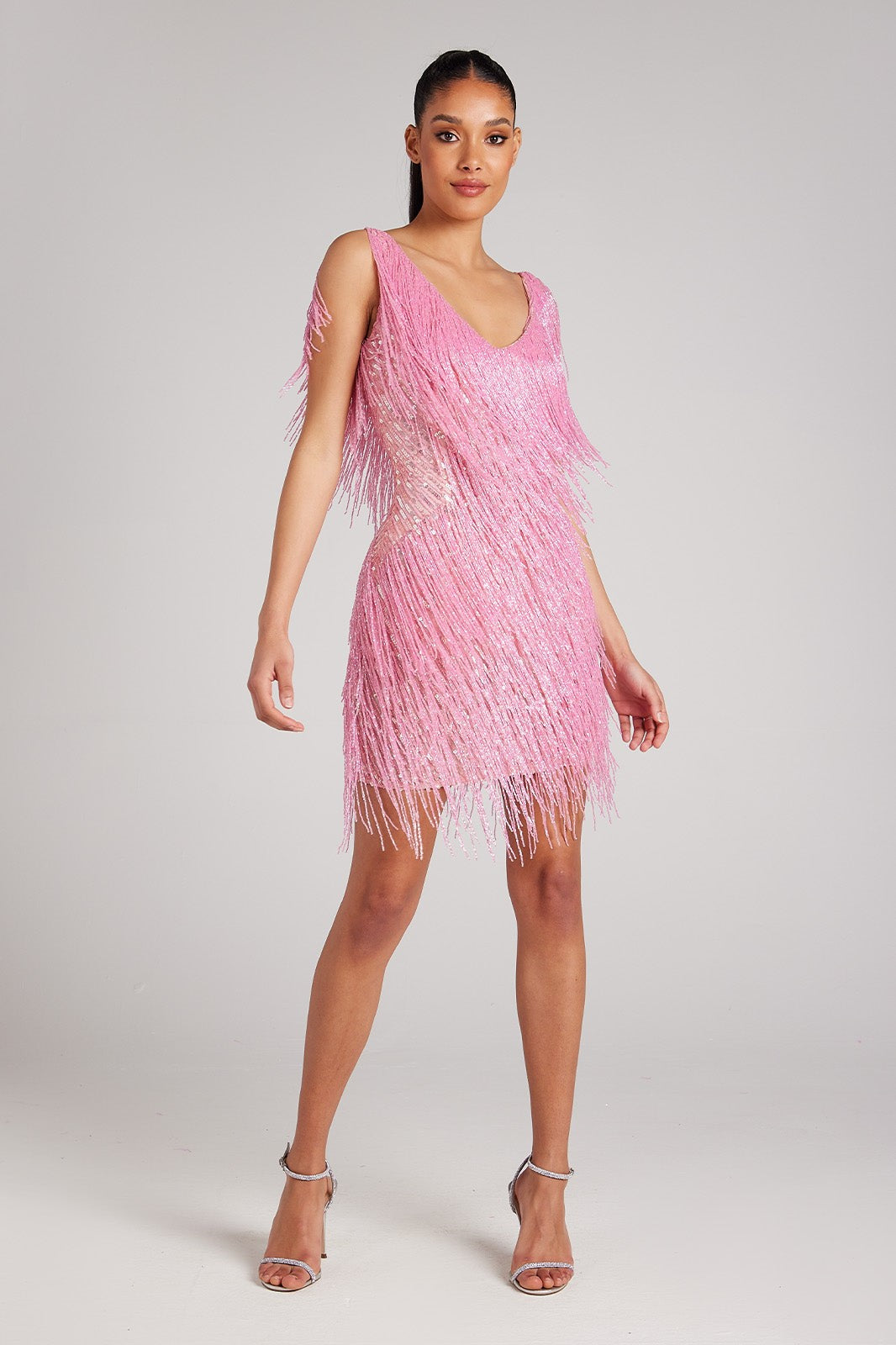 Euphoria Shimmer Fringe Dress