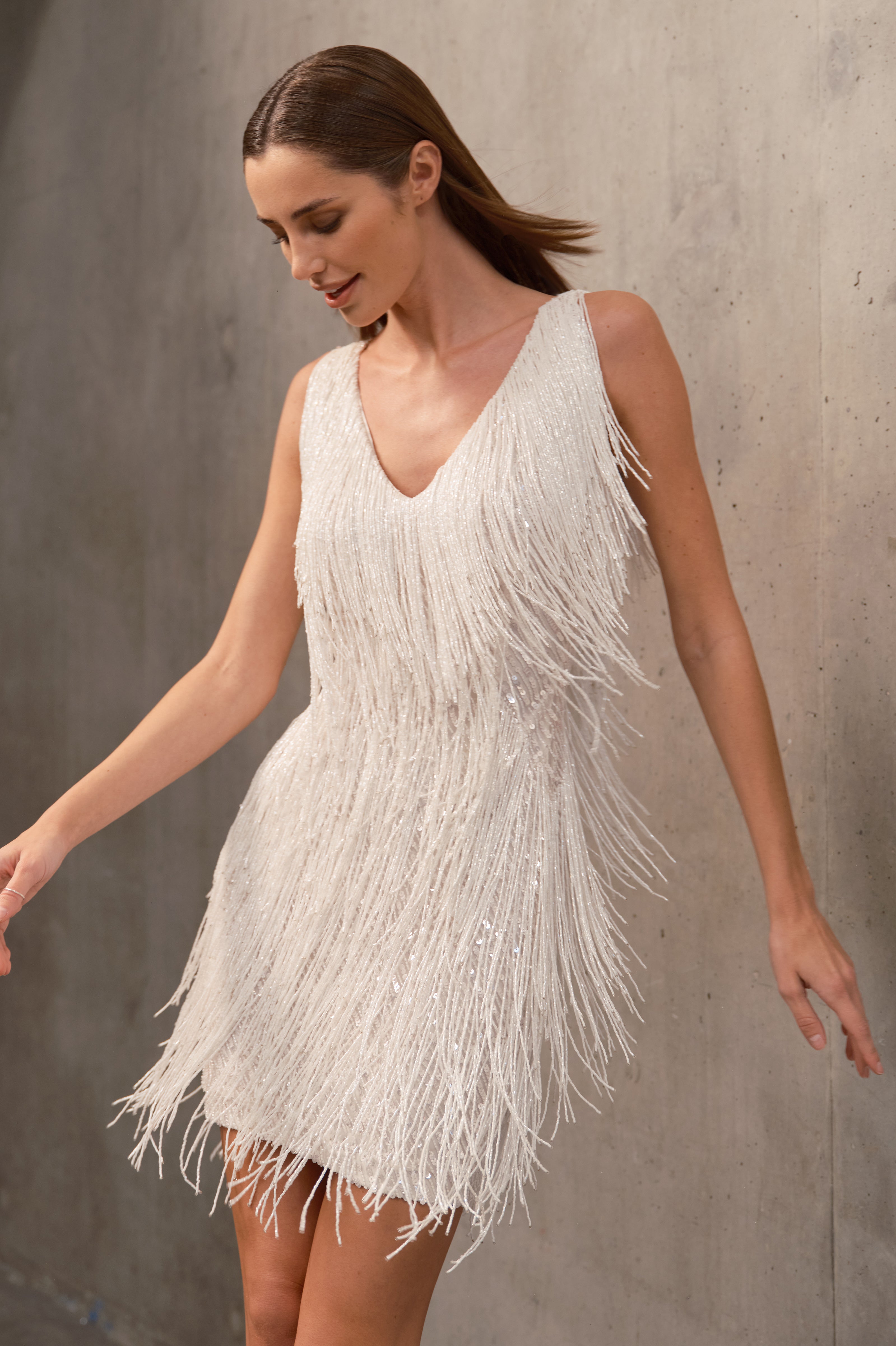 Euphoria Shimmer Fringe Dress
